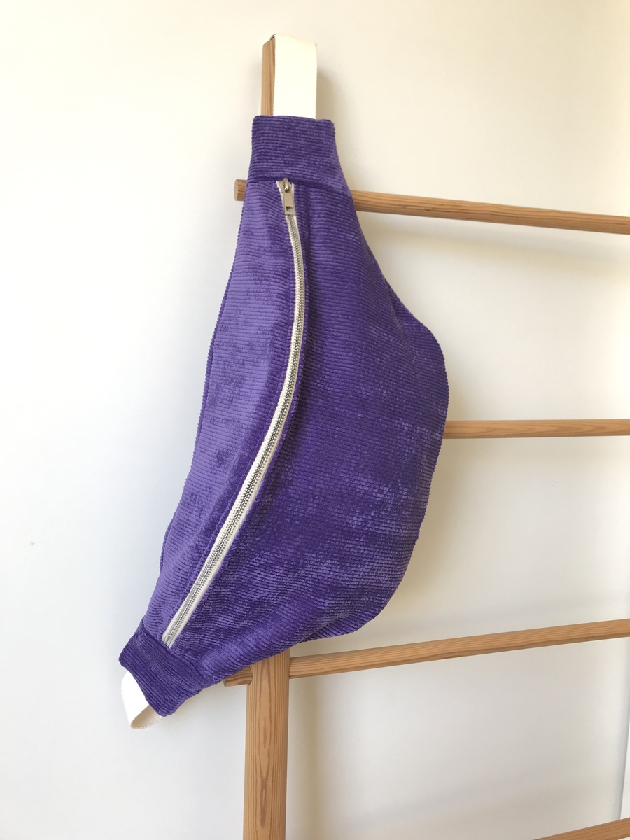 SAC BANANE FEMME XXL- Velours violet