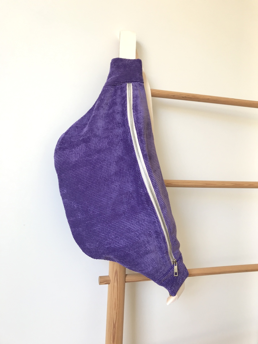 SAC BANANE FEMME XXL- Velours violet – Image 3